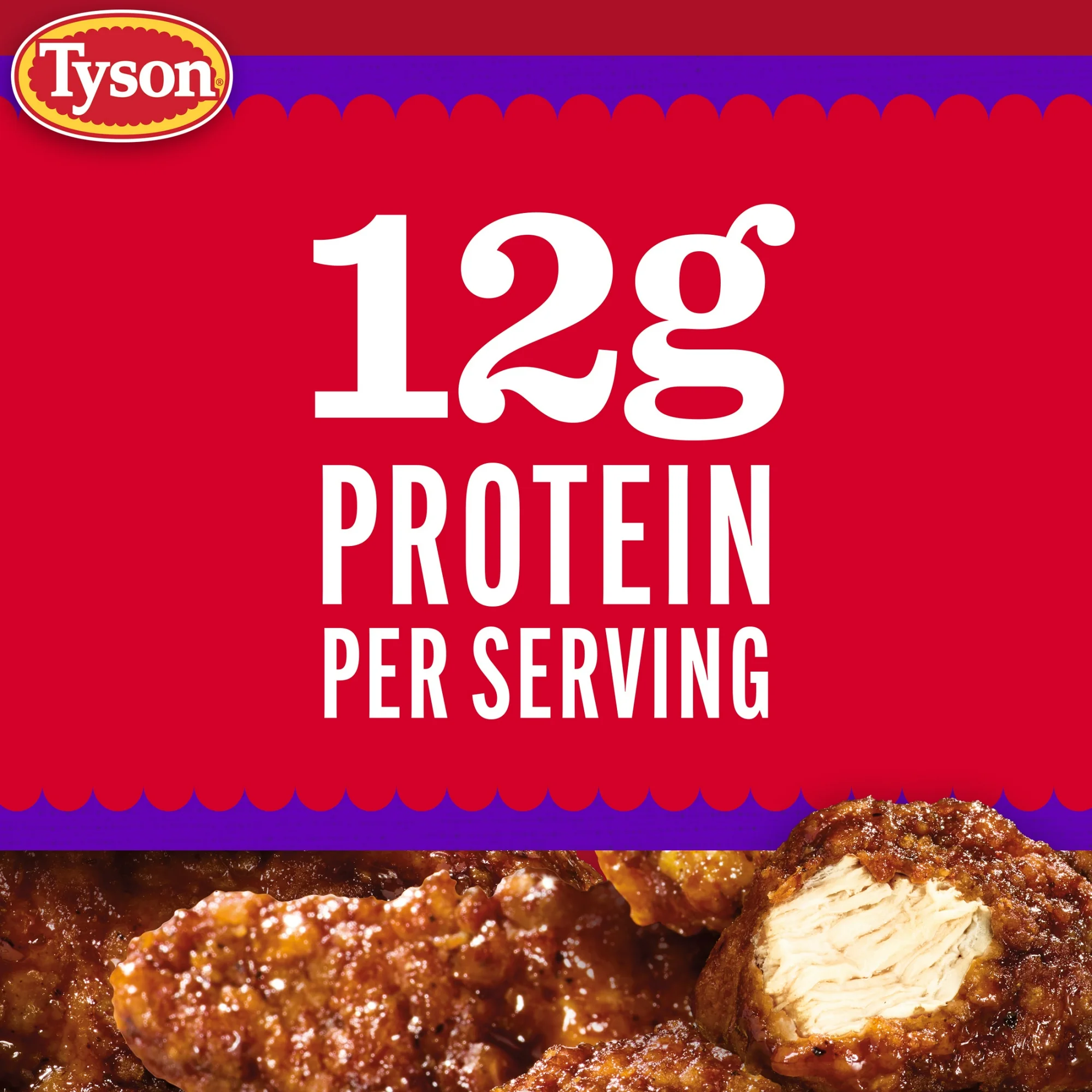 Tyson Any'tizers Sweet BBQ Boneless Chicken Bites, 24 oz (Frozen, Fully Cooked) - Image 5