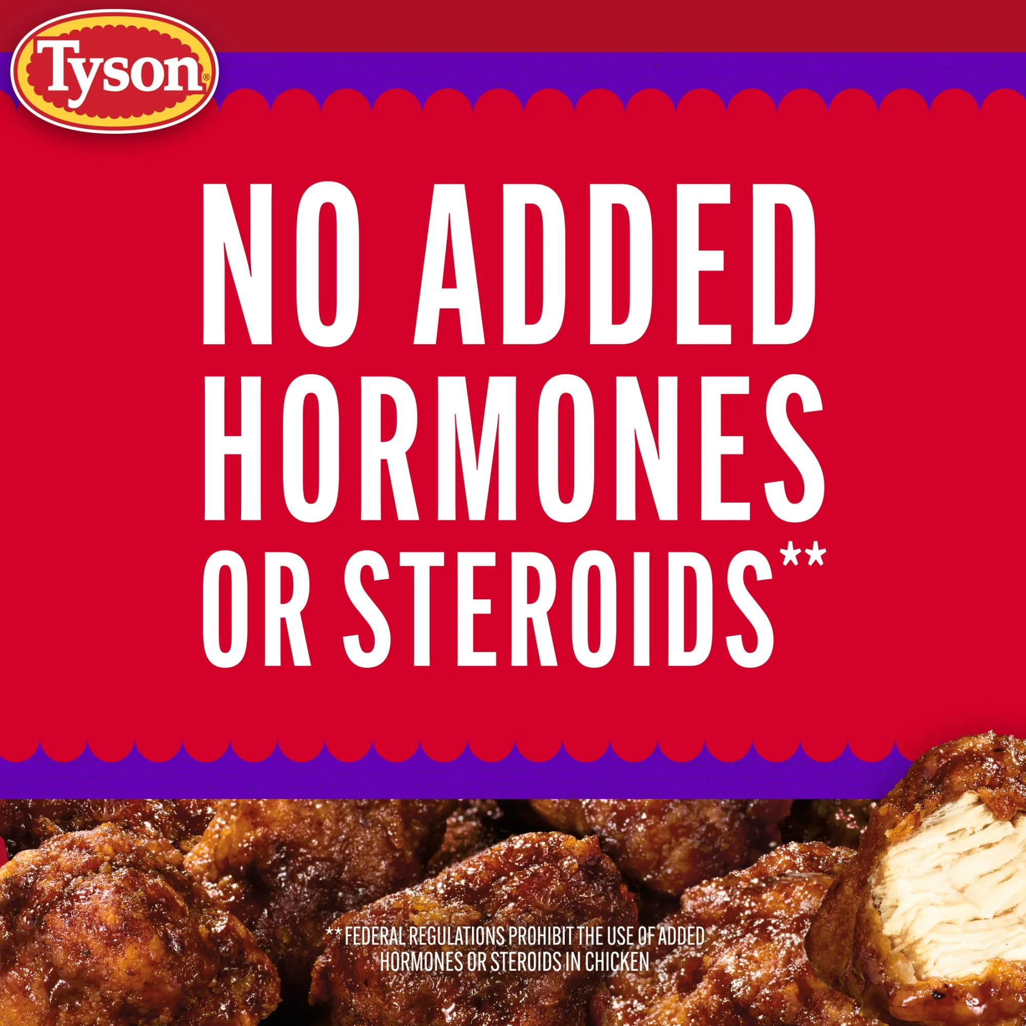 Tyson Any'tizers Sweet BBQ Boneless Chicken Bites, 24 oz (Frozen, Fully Cooked) - Image 2
