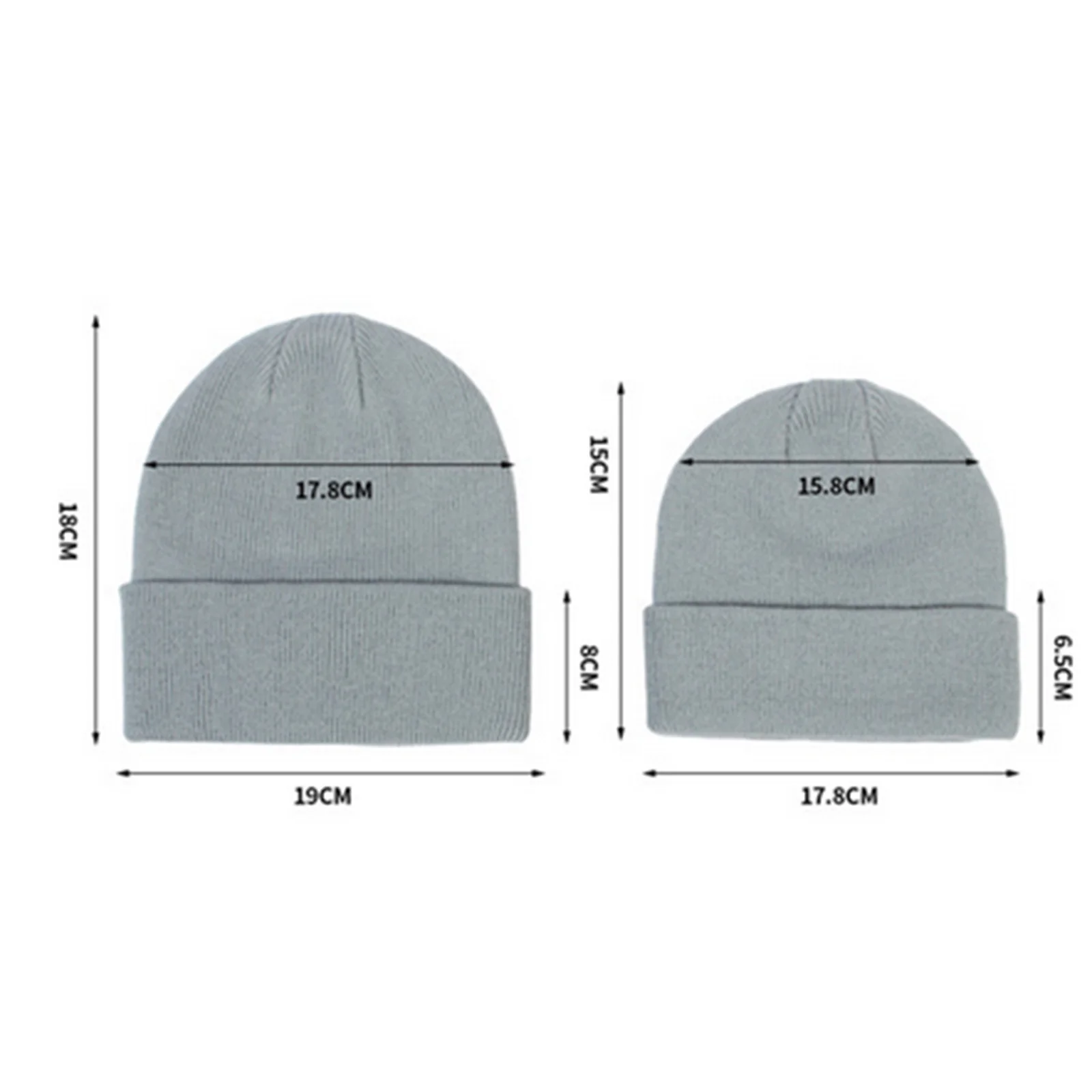 Unisex Knit Soft Warm Cuffed Beanie Hat Winter Camo Hats for Kids,Color:Grey,Size:2-6 Years - Image 3