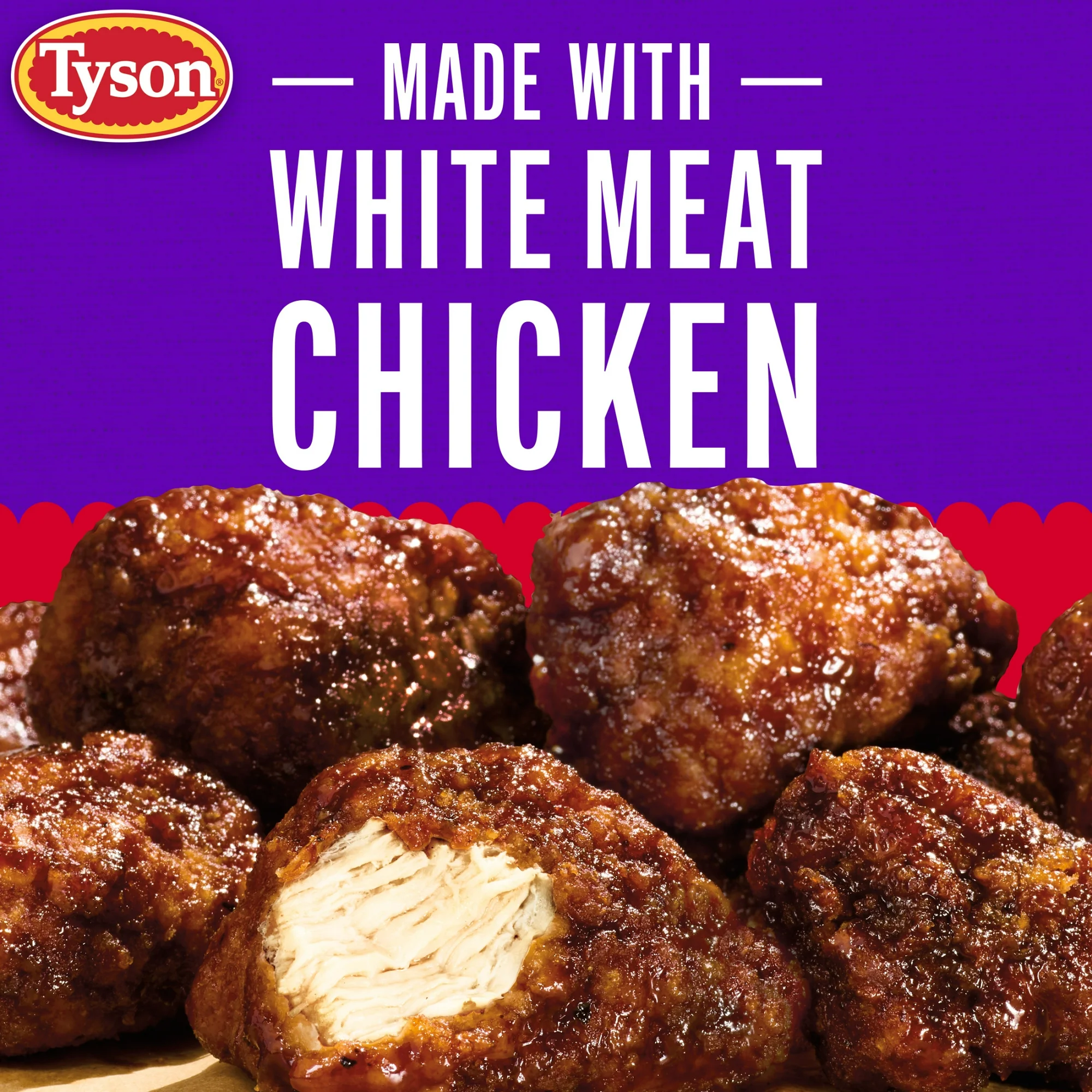 Tyson Any'tizers Sweet BBQ Boneless Chicken Bites, 24 oz (Frozen, Fully Cooked) - Image 3