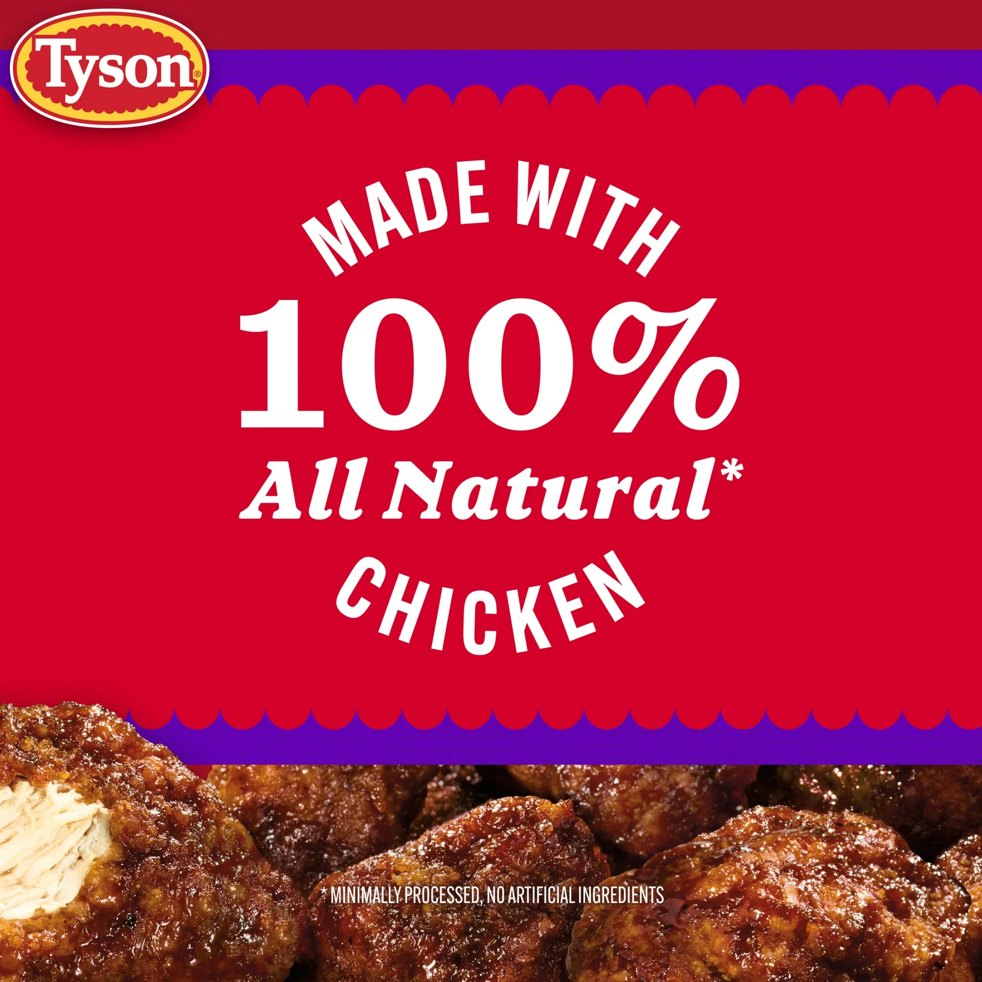 Tyson Any'tizers Sweet BBQ Boneless Chicken Bites, 24 oz (Frozen, Fully Cooked) - Image 4