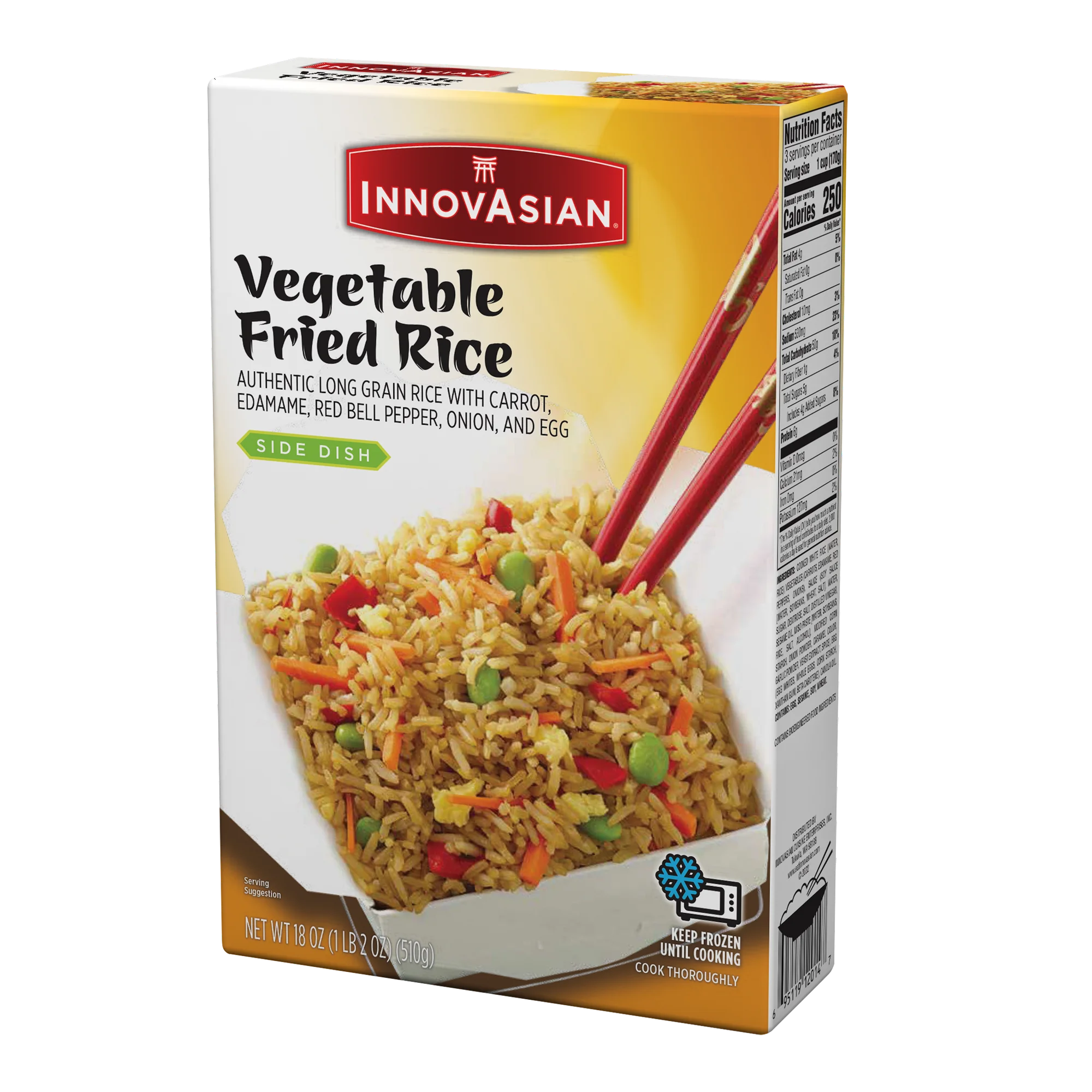InnovAsian Vegetable Fried Rice, 18 oz (Frozen Meal) - Image 4